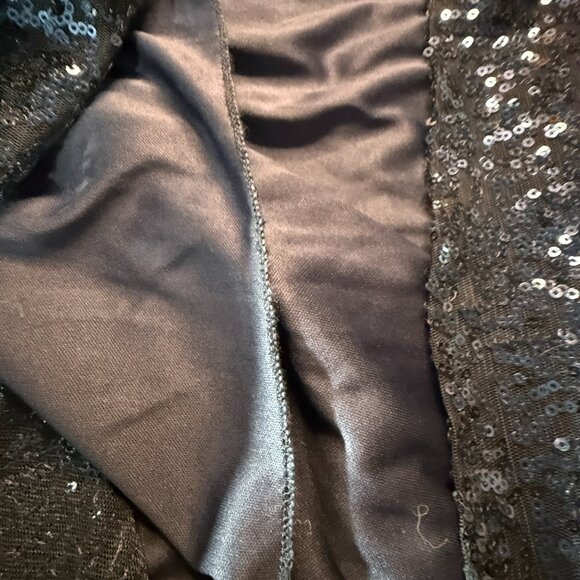 📌David's Bridal Sequin Navy Empire Waistline Bridesmaid - Formal  - Prom Dress - Picture 13 of 16